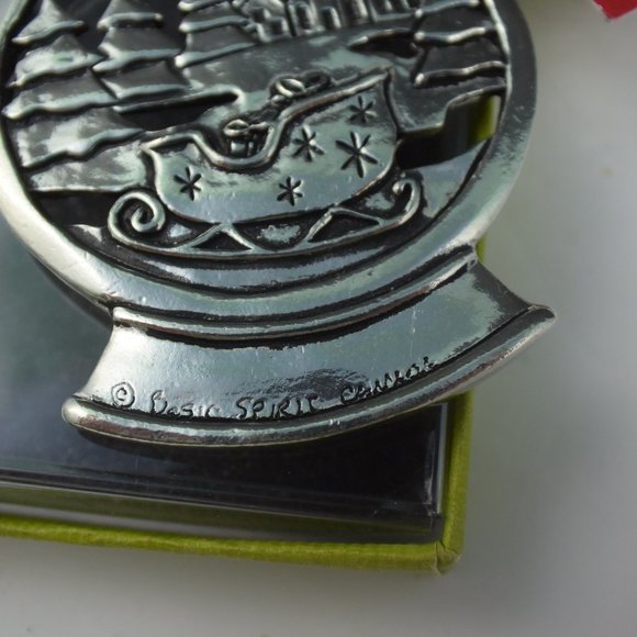 Basic Spirit Pewter Holiday Christmas Tree Ornament NIB - Picture 6 of 7